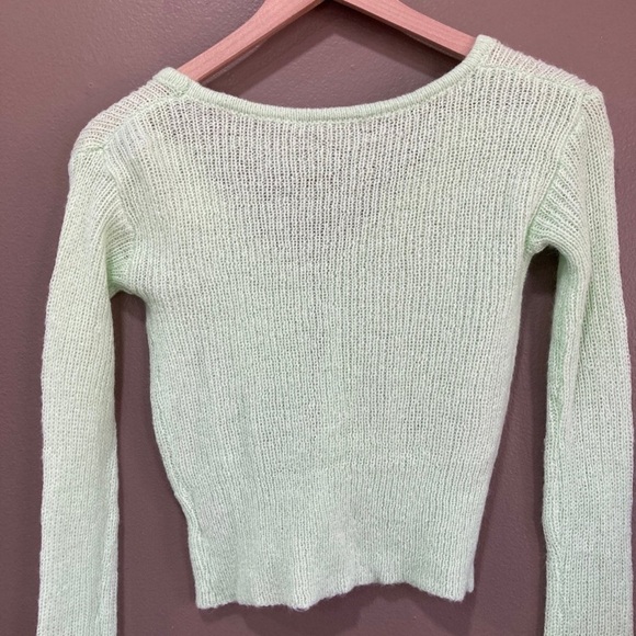 Light Green Ribbed Cardigan - Picture 5 of 8